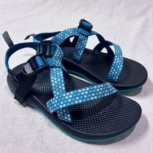 Chaco Women’s Daisy Patterned Blue Sandals